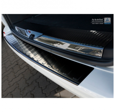 Protector Paragolpes Trasero Negro Acero Inox Volkswagen Transporter T6 2015- 'Ribs'